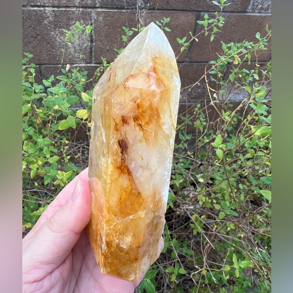 Golden Healer Quartz Crystal Tower - Picture 8 of 9